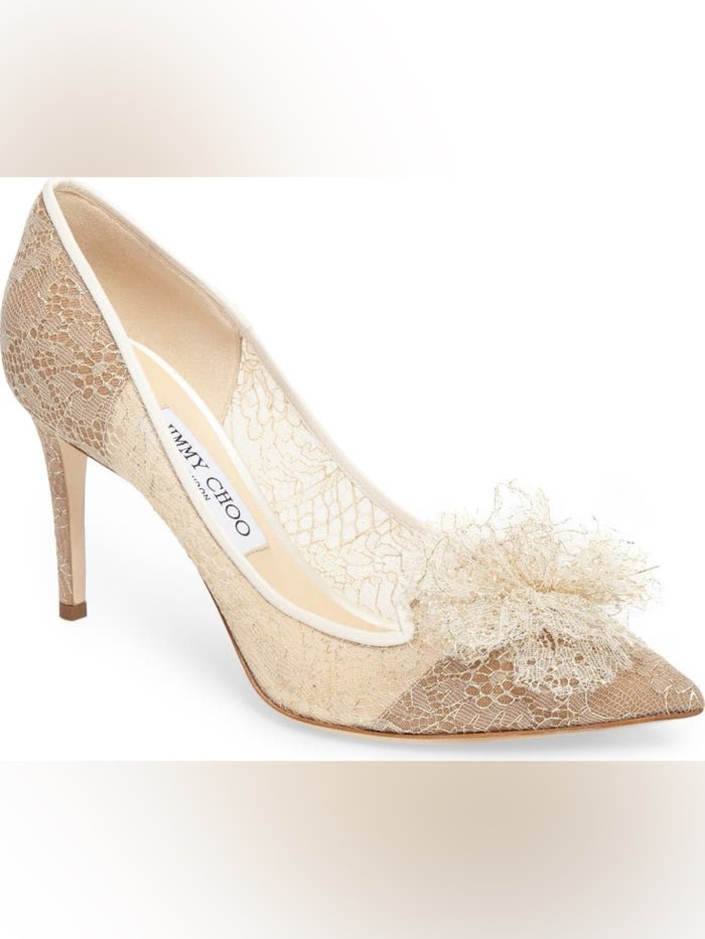 Jimmy Choo Estelle Chantilly Tulle Pump - Size 39.